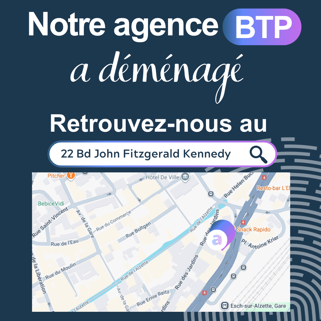 Nouvelle adresse pour l'agence BTP !